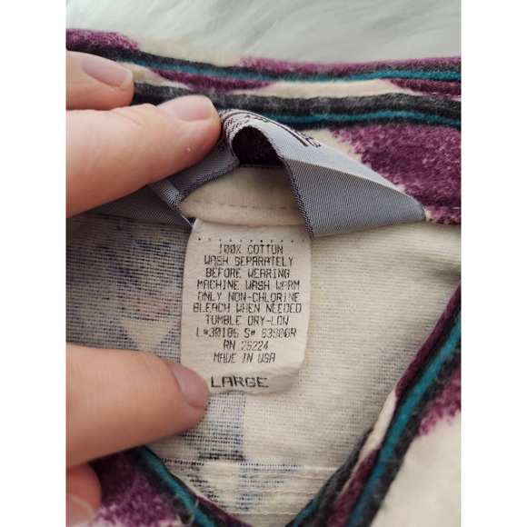 Sportsmens Guide Mens Button-Up Shirt Multicolor Geometric Long Sleeve USA L - Picture 6 of 6